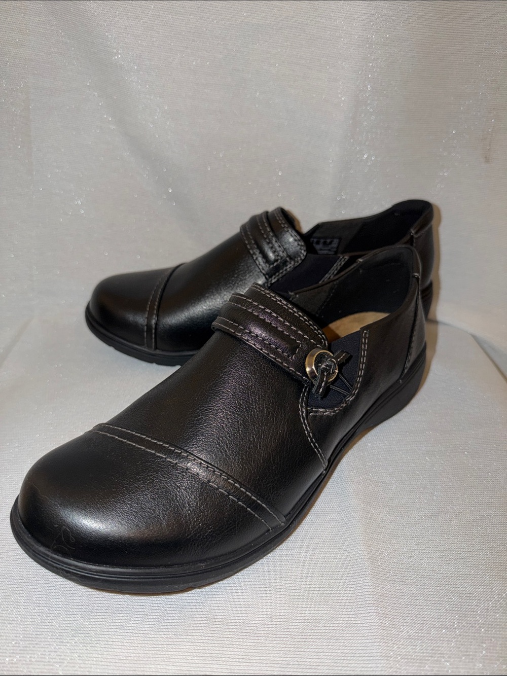 Women’s Clarks Black Carleigh Pearl Leather Loafers